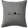 Ekg lokomotíva - Vankúš 50x50 - 50x50 - Vrátane výplne ( Tmavosivý melír )
