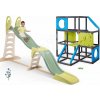 Set šmykľavka a 3 poschodová preliezačka Frame Kraxxl Super Megagliss 2v1 Life Smoby s lezeckými stenami a nastaviteľná dĺžka šmyku 360 cm