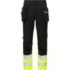 PORTWEST DX457 HI-VIS CRAFT / Reflexné pracovné nohavice do pása s odnímateľným puzdrom - HV žltá UK 44/EU 60
