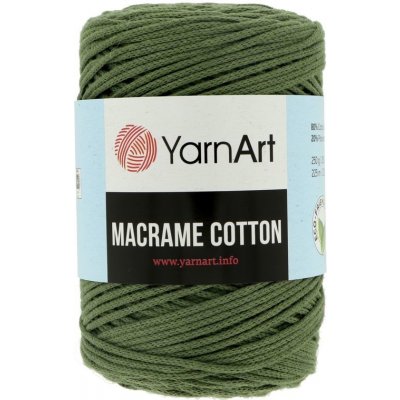 YarnArt Macrame Cotton 787 olivovo zelená