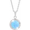 JSB Bijoux Opál s krištáľovými kameňmi Swarovski Blue 92300025bl (Ag 925/1000, 2,1 g)