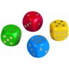 Detoa Hrací kostky barevné dřevo 16mm 150 ks