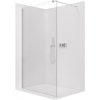 CERANO - Sprchová zástena Walk-in Onyx Round Ľ/P - 8 mm - guľatá vzpera - chróm, transparentné sklo - 110x200 cm