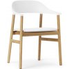 Normann Copenhagen Stolička Herit Armchair Spectrum Leather – biela/dub