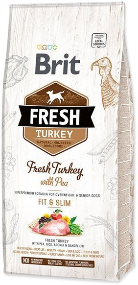 Brit Fresh Turkey with Pea Adult Fit & Slim 12 kg