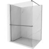 Mexen Kioto+ sprchová stena s poličkou Walk-in 130 x 200 cm, transparentná, gun metal - 800-130-121-95-00