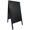 Ponuková stojanová A-tabuľa WOODY 125x69 cm, lakovaná čierna, 1ks