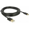 Delock USB kábel USB 2.0 USB-A zástrčka, USB-C ® zástrčka 3.00 m čierna 85209; 85209