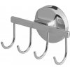 ONTARIO – Vešiak na uterák lišta 4 háky – chrom – BISK 00239