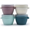 Melii Silikónové kelímky na potraviny Snap&Go 118 ml - 4ks - Luxe pastelové