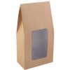 Papierová krabica s priehľadom - 1 ks hnedá prírodná