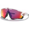 Oakley JAWBREAKER, Polished White-Black/ Prizm Road Veľkosť: ŠTANDARDNÁ Cestné cyklistické okuliare s vymeniteľnými sklami