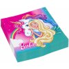 Amscan servítky Barbie Dreamtopia 33x33 20ks