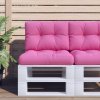 Poduška na palety růžová 50 x 40 x 12 cm textil Růžová 360555