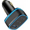 Ven-Dens USB-A + 2x USB-C - Autonabíjačka - Čierna HR34284