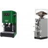 Gaggia New Classic E24 BC, green + Eureka Mignon Libra, CR grey