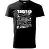 1981 v kocke - Tričko extra veľké (5-8XL) - 5XL ( Čierna )