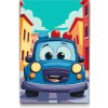 Vymalujsisam.sk Maľovanie podľa čísiel - Policajné auto pre deti Veľkosť: 40x60cm, Rám: Na kartónovej doske