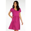 Dámske šaty s krátkym rukávom 5F039 LITEX tmavo orgovánová L