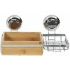 Compactor Bambusová polička s držiakom na mydlo Bestlock SPA Bamboo, 27,3 x 15 x 13,5 cm