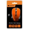 CANYON myš optická bezdrátová CMSW1, nastavitelné rozlišení 800/1000/1200 dpi, 4 tl, USB nano reciever, oranžová
