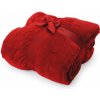 AD.CON Televízna deka z mikrovlákna s rukávmi a vreckami červená 150 × 180 cm