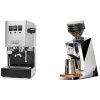 Gaggia Classic E24, stainless steel + Eureka Mignon Zero 65 Speedy, CR chrome