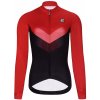 HOLOKOLO Cyklistický dres s dlhým rukávom zimný - ARROW LADY WINTER - červená/čierna