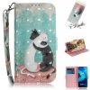 Peňaženkové 3D puzdro na Motorola Moto G8 Power Lite - Black White Cat