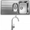 Blanco LEMIS 6 S-IF nerez kartáčovaný s excentrom 523033 + Blanco MIDA chróm 517742
