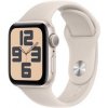 Inteligentné hodinky Apple Watch SE 2023 GPS 40mm pouzdro z hvezdně bílého hliníku - hvězdně bílý sportovní řemínek - S/M (MR9U3QC/A)