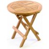 DIVERO detský odkladací sklápací stolík z teakového dreva