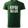 Nápis Krav Maga - Klasické pánske tričko vyššej gramáže - 3XL ( Fľaškovozelená )