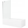 MEXEN/S - Vega obdĺžniková vaňa 170 x 70 cm s panelom + vaňová zástena 90, transparent, chróm 550117070X9509000001