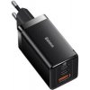 Nabíjačka do siete Baseus GaN5 Pro, 2x USB-C, USB-A, 65W + USB-C kábel 1m (CCGP120201) čierna