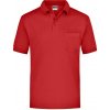 James & Nicholson Polokošile JN 26 s náprsní kapsou, krátký rukáv COT02002600404-red XL Červená