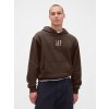 GAP Oversize mikina s logom Heavyweight Hnedá L Hnedá Hnedá