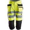 Snickers Workwear Kraťasy LiteWork reflexné 3/4 'Pirate' žlté veľ. 50
