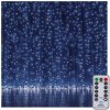 SPRINGOS LED svetelný záves - 3x3m, 306LED, 8 funkcií, ovládač, IP44, studená biela