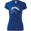 Kôň - hlava celá - Dámske Fantasy športové (dresovina) - L ( Kráľovská modrá )