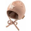 STERNTALER Čiapka na zaväzovanie podšitá dino oranžová chlapec veľ. 45 cm - 6-9 m