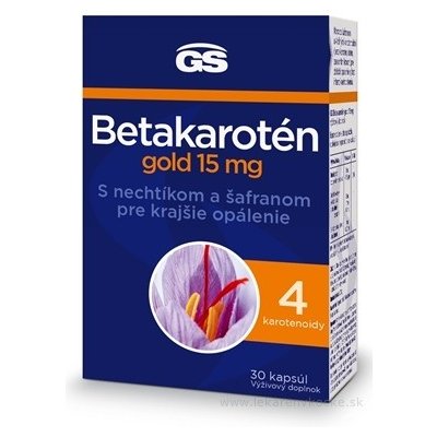 GS Betakarotén gold 15 mg cps s nechtíkom a šafranom 1x30 ks