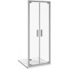 Jika NION dvojkrídlové pivotové sprchové dvere 90 cm, arctic 86,5 - 89,5 x 195 cm strieborná lesklá / arctic H2562N20006661