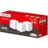 WiFi router TP-Link Mercusys Halo H60X(3-pack) WiFi 6, AX1500, 3x GLAN2,4/5 GHz