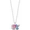 Disney Slušivý strieborný náhrdelník Stitch a Angel Lilo & Stitch CS00040SL-P.CS (retiazka, prívesok)