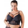 Cottelli Plus Size - čipkovaná podprsenka s ramienkami (čierna) - 90D