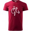 Cycle bicykel - Klasické pánske tričko vyššej gramáže - L ( Marlboro červená )