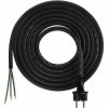 EMOS S03430 Flexo šnúra gumová 3× 2,5mm2, 3m, čierna