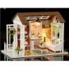 FunPlay 6995 DIY Drevený domček pre bábiky s príslušenstvom obývačka, 15x20,6x11,8cm