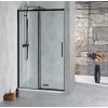 Polysan Altis Line - Sprchové dvere dvojdielne Black, 107-111 cm, matná čierna/číre sklo AL3912B